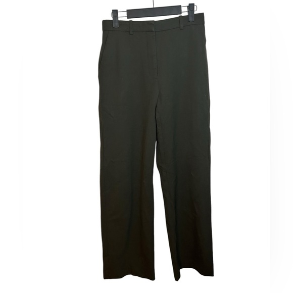 Aritzia Babaton Olive Green Wool High Waisted Wide Leg Trousers - Picture 1 of 4